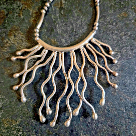 Hand-Engraved Sterling Silver Handmade Coral Pendant on Sterling Silver Necklace - Picture 6 of 7